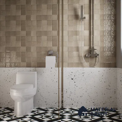 Subway Wall Tile TL 06007 F Dove Gris Plain 2 ft x 1 ft Ceramic Glossy Finish - 7.5 mm | Suitable For Kitchen, Bathroom | Please Expect a Slight Variation of Pattern