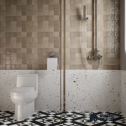 Subway Wall Tile TL 06007 F Dove Gris Plain 2 ft x 1 ft Ceramic Glossy Finish - 7.5 mm | Suitable For Kitchen, Bathroom | Please Expect a Slight Variation of Pattern