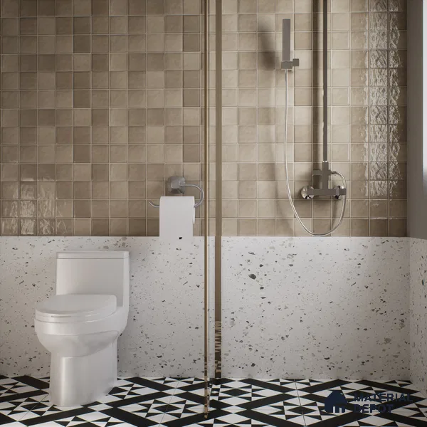 Subway Wall Tile TL 06007 F Dove Gris Plain 2 ft x 1 ft Ceramic Glossy Finish - 7.5 mm | Suitable For Kitchen, Bathroom | Please Expect a Slight Variation of Pattern