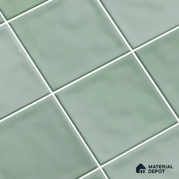 Subway Wall Tile TL 06007 H Dove Sea Green Plain 2 ft x 1 ft Ceramic Glossy Finish - 7.5 mm | Suitable For Kitchen, Bathroom | Please Expect a Slight Variation of Pattern