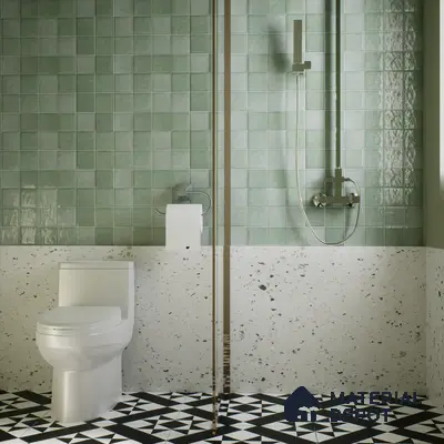 Subway Wall Tile TL 06007 H Dove Sea Green Plain 2 ft x 1 ft Ceramic Glossy Finish - 7.5 mm | Suitable For Kitchen, Bathroom | Please Expect a Slight Variation of Pattern