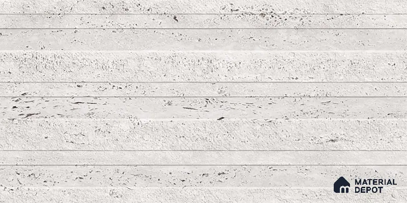 Stone Wall Tile TL 06006 Linear Limestone 2 ft x 1 ft Glue Matte Finish Ceramic Tile - 7.5 mm | Suitable For Kitchen, Bathroom & Balcony