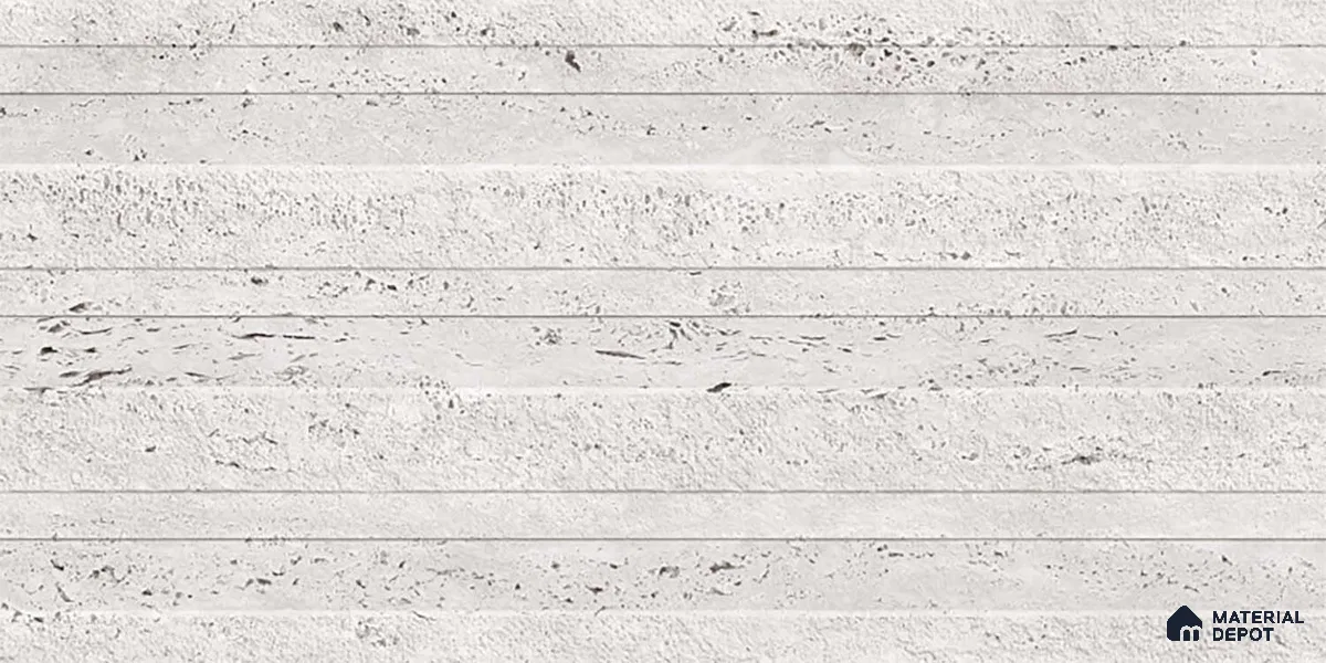 Stone Wall Tile TL 06006 Linear Limestone 2 ft x 1 ft Glue Matte Finish Ceramic Tile - 7.5 mm | Suitable For Kitchen, Bathroom & Balcony