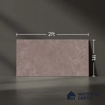 Stone Wall Tile TL 05466 E Mailo Taupe 2 ft x 1 ft Ceramic Glossy Finish - 9 mm | Suitable for Bathroom, Kitchen
