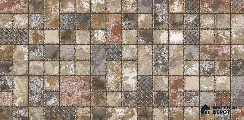Punch Wall Tile TL 05736 Vitara Copper Rust 4 ft x 2 ft Vitrified Matte Finish - 9 mm | Suitable for Living Room, Bedroom, Bathroom & Foyer