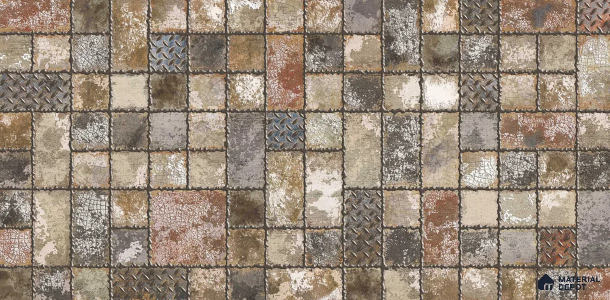 Punch Wall Tile TL 05736 Vitara Copper Rust 4 ft x 2 ft Vitrified Matte Finish - 9 mm | Suitable for Living Room, Bedroom, Bathroom & Foyer