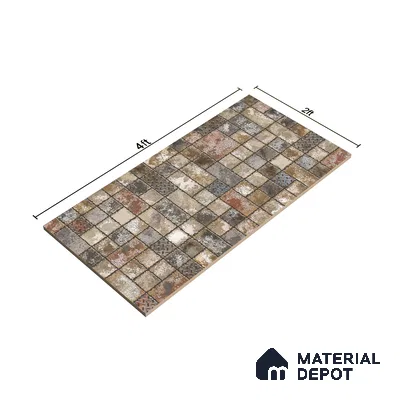 Punch Wall Tile TL 05736 Vitara Copper Rust 4 ft x 2 ft Vitrified Matte Finish - 9 mm | Suitable for Living Room, Bedroom, Bathroom & Foyer