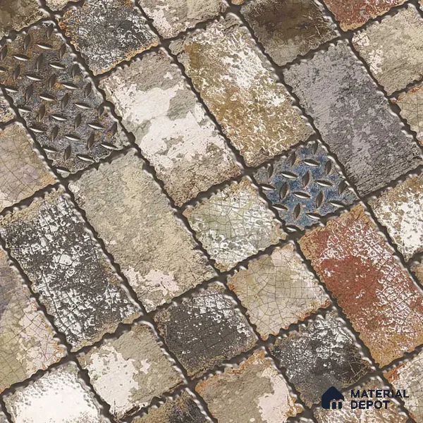 Punch Wall Tile TL 05736 Vitara Copper Rust 4 ft x 2 ft Vitrified Matte Finish - 9 mm | Suitable for Living Room, Bedroom, Bathroom & Foyer