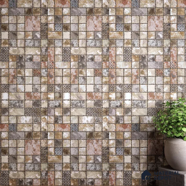 Punch Wall Tile TL 05736 Vitara Copper Rust 4 ft x 2 ft Vitrified Matte Finish - 9 mm | Suitable for Living Room, Bedroom, Bathroom & Foyer