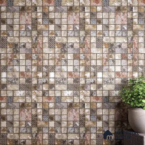 Punch Wall Tile TL 05736 Vitara Copper Rust 4 ft x 2 ft Vitrified Matte Finish - 9 mm | Suitable for Living Room, Bedroom, Bathroom & Foyer