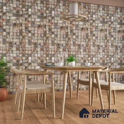 Punch Wall Tile TL 05736 Vitara Copper Rust 4 ft x 2 ft Vitrified Matte Finish - 9 mm | Suitable for Living Room, Bedroom, Bathroom & Foyer