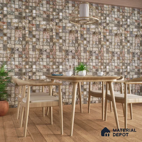Punch Wall Tile TL 05736 Vitara Copper Rust 4 ft x 2 ft Vitrified Matte Finish - 9 mm | Suitable for Living Room, Bedroom, Bathroom & Foyer