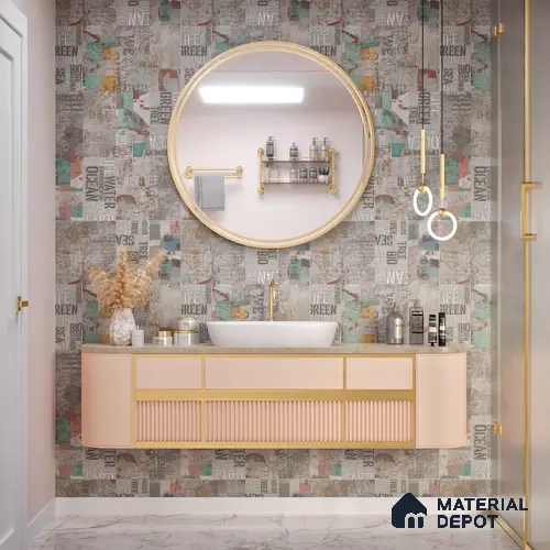 Highlighter Wall Tile TL 05739 Vitara Urban Heritage 4 ft x 2 ft Vitrified Matte Finish - 9 mm | Suitable for Living Room, Bedroom, Bathroom & Foyer