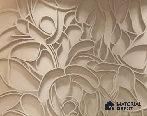 Duco Paintable 3D Design CNC Made HDHMR Panel 10 ft x 8 ft - 30 mm