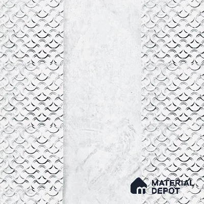 Duco Paintable 3D Design CNC Made HDHMR Panel 8 ft x 4 ft - 25 mm | Custom size : 8 feet x 18 inches each for both left and right parts