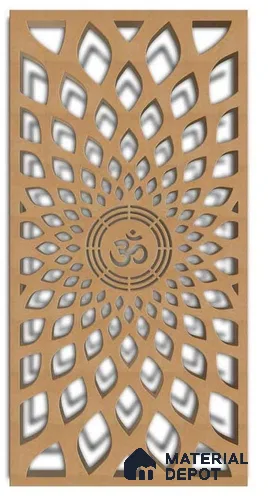 Om Mandala Jaali 30 x 20 inch CNC Cut HDHMR Panel - 12 mm