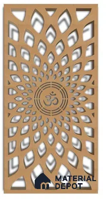 Duco Paintable Om Mandala Jaali 20 x 74.5 inch CNC Cut HDHMR Panel - 12 mm