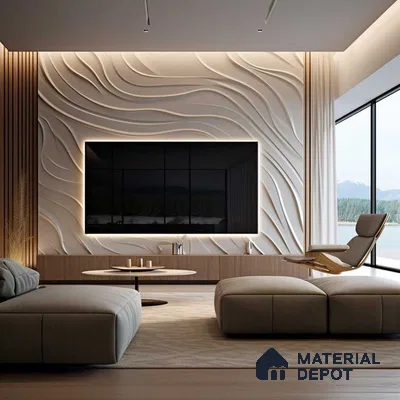 Duco Paintable HDHMR Wave Pattern 1 CNC board 8 ft x 4 ft - 25 mm (Customised)