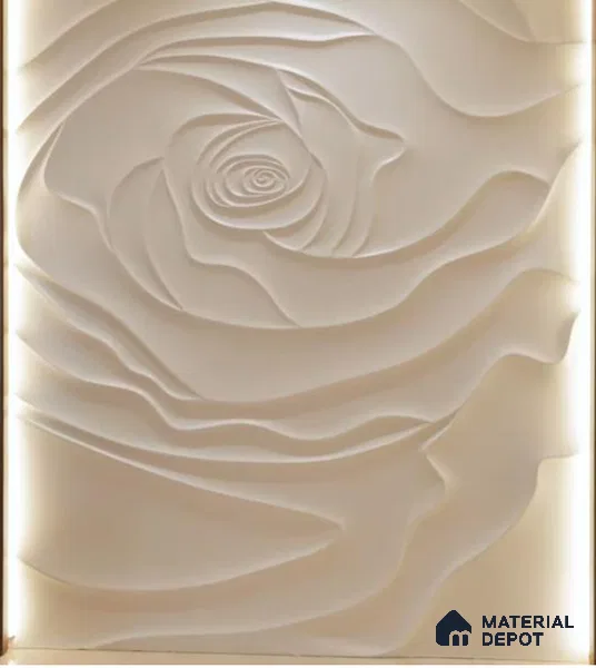 Duco Paintable Art Dunes 8.5 ft x 2.5 ft CNC Made HDHMR - 25 mm