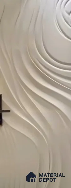 Ripple Effect 8 ft x 4 ft CNC Made HDHMR Panel - 30 mm
