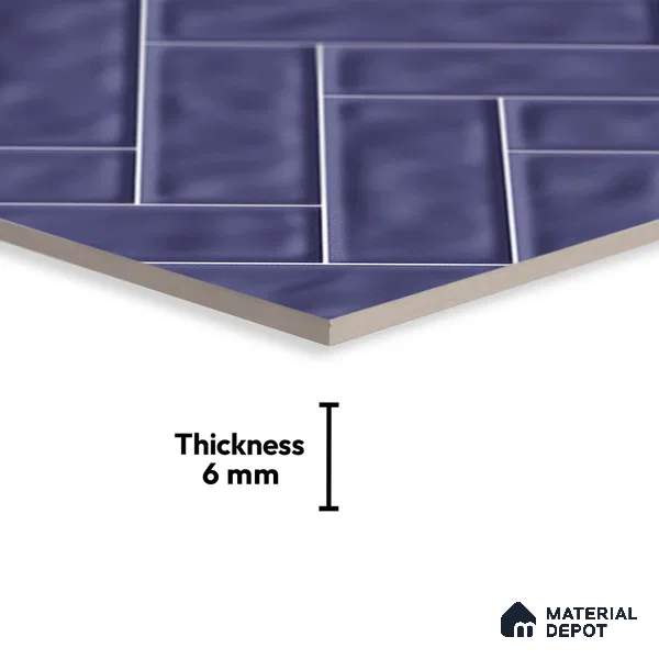 Budget Friendly Faux Subway Wall Tile Value For Money TL 00623 B  18 x 12 inch - Ceramic Glossy Finish -6 mm | Suitable for Kitchen & Bathroom