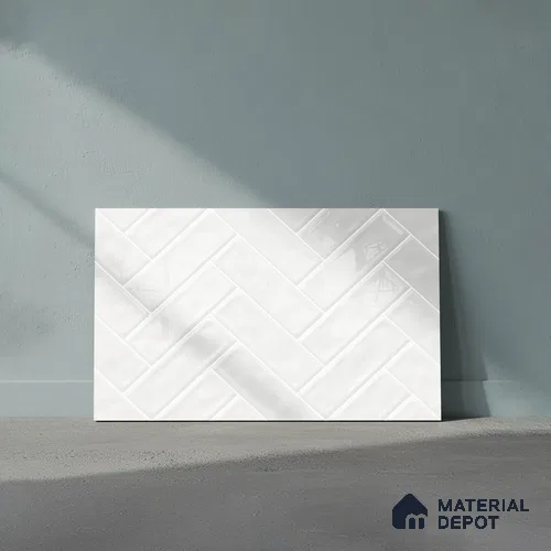 Budget Friendly Faux Subway Wall Tile Value For Money TL 00623 A  18 x 12 inch - Ceramic Glossy Finish -6 mm | Suitable for Kitchen & Bathroom
