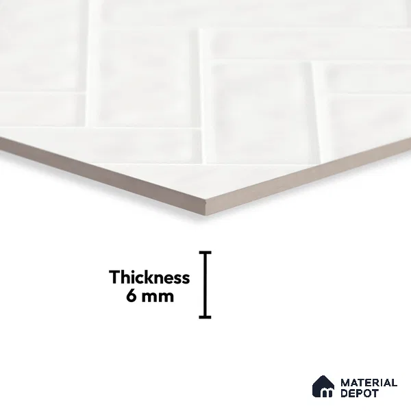 Budget Friendly Faux Subway Wall Tile Value For Money TL 00623 A  18 x 12 inch - Ceramic Glossy Finish -6 mm | Suitable for Kitchen & Bathroom
