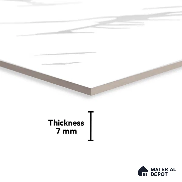 TL 01830 Ice White 18 x 12 inch Glossy Finish Digital Ceramic Wall Tile - 7 mm