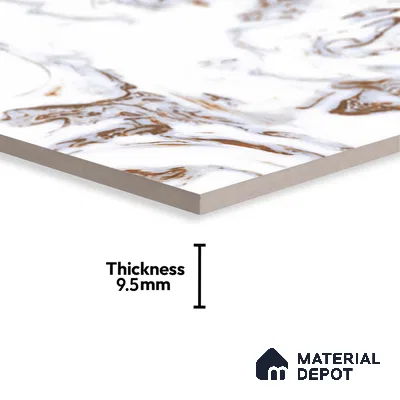 TL 02928 Ice White 2 ft x 2 ft Glossy Finish Vitrified Floor & Wall Tile - 9.5 mm