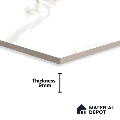 Marble Floor & Wall Tile | TL 01072 Ice White | 4 ft x 2 ft Matte Finish Vitrified Tile - 9 mm | Suitable For Living Room, Bedroom, Dining Area