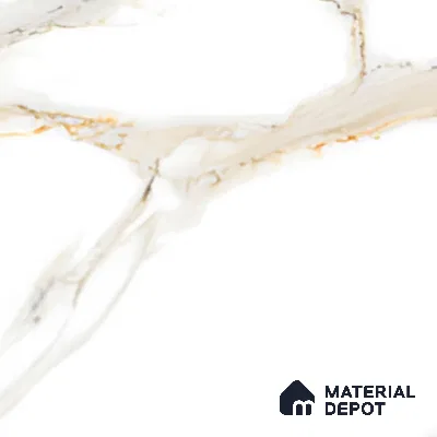 Marble Floor & Wall Tile | TL 01072 Ice White | 4 ft x 2 ft Matte Finish Vitrified Tile - 9 mm | Suitable For Living Room, Bedroom, Dining Area