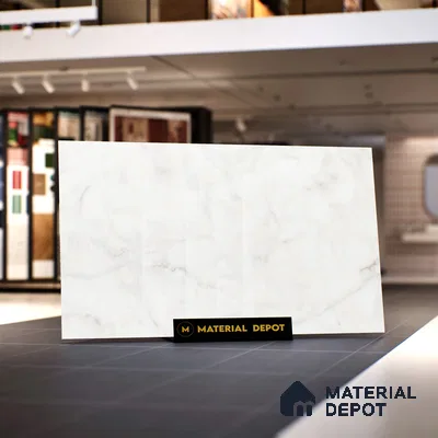 TL 02947 Ice White 6 ft x 4 ft Glossy Finish Endless Vitrified Wall & Floor Tile - 9 mm | Adhesive and Spacers Must be Used During Installation