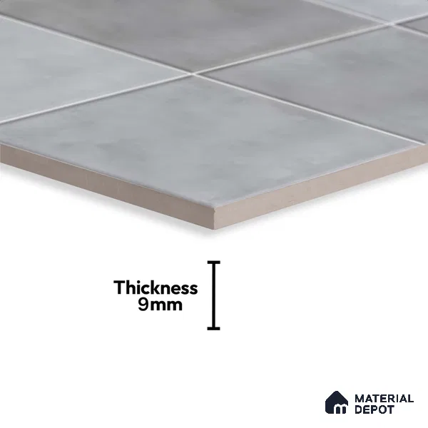 Faux Subway Wall Tile TL 05768 F Imola Grey Decor 600x300 mm Glossy Finish Tile - 9 mm | Please Expect a Slight Variation of Pattern