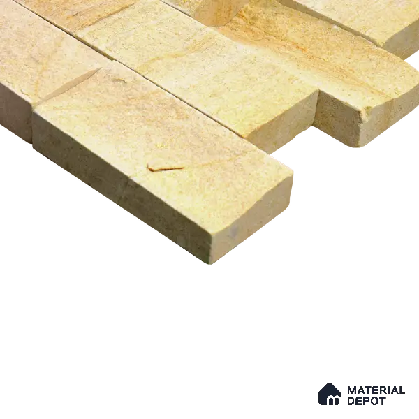 WL 00098 Imperial 150 x 75 mm Natural Stone Wall Cladding | 1 Sq. Ft. = 8 Pieces |  Stone is a Natural Product, Please Expect Variation in Shades