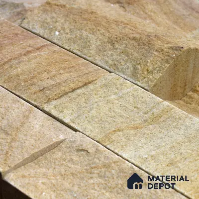 WL 00098 Imperial 150 x 75 mm Natural Stone Wall Cladding | 1 Sq. Ft. = 8 Pieces |  Stone is a Natural Product, Please Expect Variation in Shades