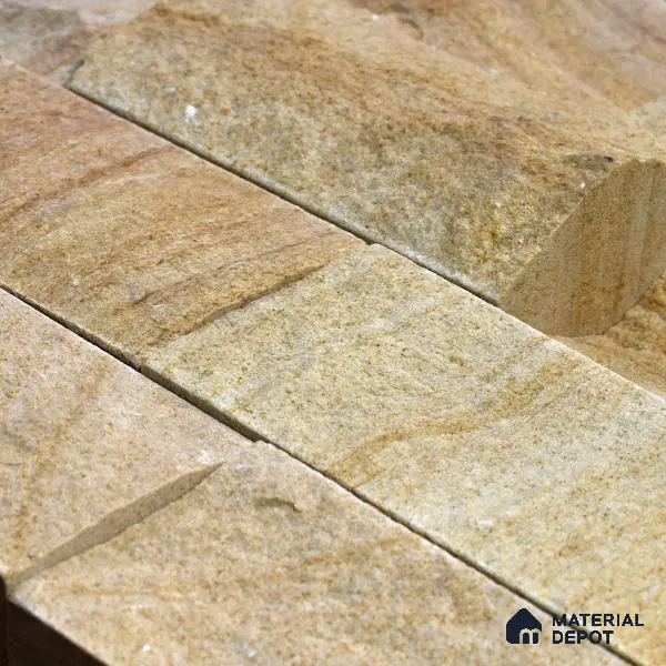 WL 00098 Imperial 150 x 75 mm Natural Stone Wall Cladding | 1 Sq. Ft. = 8 Pieces |  Stone is a Natural Product, Please Expect Variation in Shades