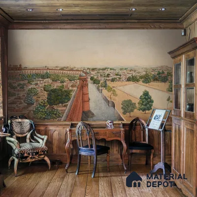 Imperial Delhi, Indian Scenic Wallpaper, Customised Sukoon Series Canvas Nature Design (Customised Size Wallpaper)