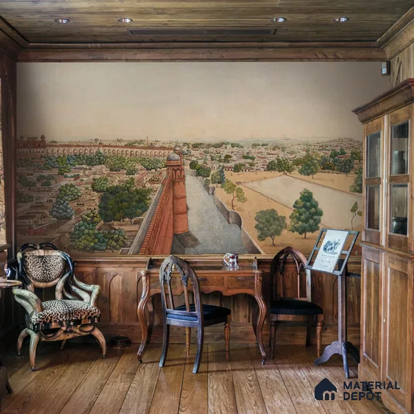 Imperial Delhi, Indian Scenic Wallpaper, Customised Sukoon Series Canvas Nature Design (Customised Size Wallpaper)