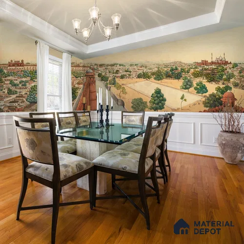 Imperial Delhi, Indian Scenic Wallpaper, Customised Sukoon Series Canvas Nature Design (Customised Size Wallpaper)