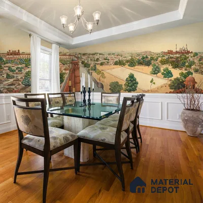 Imperial Delhi, Indian Scenic Wallpaper, Customised Sukoon Series Handmade Nature Design (Customised Size Wallpaper)