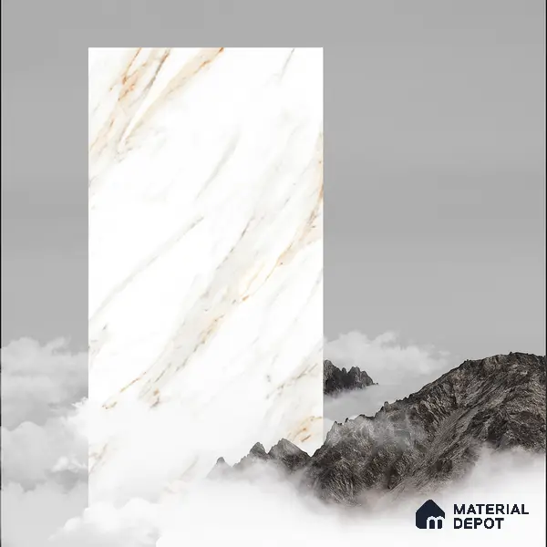 Marble Floor & Wall Tile TL 02162 Imporio White 4 ft x 2 ft Diamond Surface Glazed Vitrified Tile - 9 mm (Random 4)