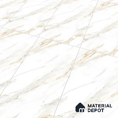 Marble Floor & Wall Tile TL 02162 Imporio White 4 ft x 2 ft Diamond Surface Glazed Vitrified Tile - 9 mm (Random 4)