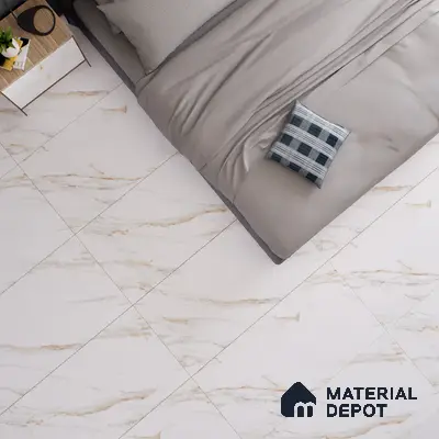 Marble Floor & Wall Tile TL 02162 Imporio White 4 ft x 2 ft Diamond Surface Glazed Vitrified Tile - 9 mm (Random 4)
