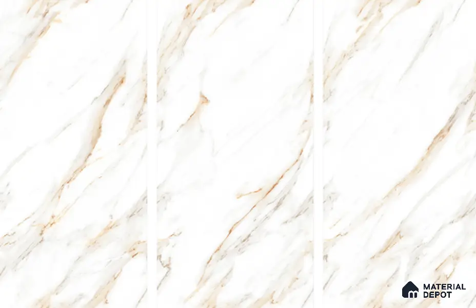 Marble Floor & Wall Tile TL 02162 Imporio White 4 ft x 2 ft Diamond Surface Glazed Vitrified Tile - 9 mm (Random 4)