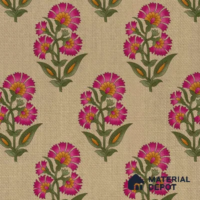 Indian Floral Theme Repeat Design Wallpaper, Luxury 10 Meter x 19.68 Inches Canvas Paper Type Wallpaper -54 Sq. Ft. | Minimum 15% wastage during installation
