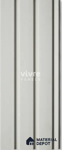 White Plain Colour Louver InfiColor 2034 An Infinite Palette of Colors 8 ft x 4.9 inch Charcoal Panel - 12 mm | Suitable for Feature Wall, TV Unit & Living Room | Width is Subjected to 5% Variation