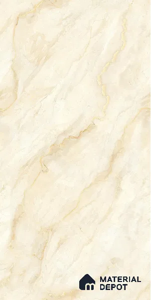 Budget Friendly Marble Floor & Wall Tile Value For Money TL 05607 Infinity Gold 4 ft x 2 ft - Vitrified Glossy Finish -9 mm | Suitable for Living Room, Bedroom & Bathroom