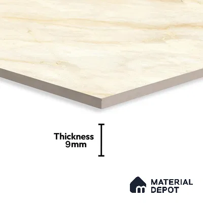 Budget Friendly Marble Floor & Wall Tile Value For Money TL 05607 Infinity Gold 4 ft x 2 ft - Vitrified Glossy Finish -9 mm | Suitable for Living Room, Bedroom & Bathroom