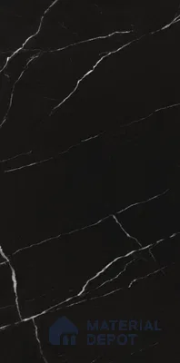 Marble Floor & Wall Tile | TL 00683 Inky Black Matte Finish 4 ft x 2 ft Matte Finish Vitrified Tile - 9 mm | Suitable For Living Room, Bedroom, Dining Area
