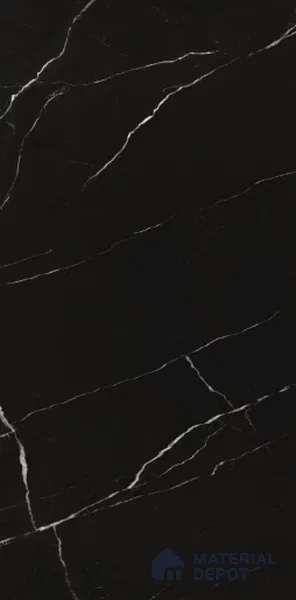 Marble Floor & Wall Tile | TL 00683 Inky Black Matte Finish 4 ft x 2 ft Matte Finish Vitrified Tile - 9 mm | Suitable For Living Room, Bedroom, Dining Area